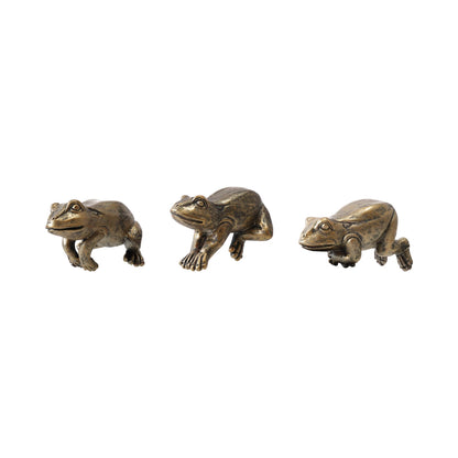 Gold Resin Frog Pot Hanger