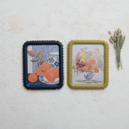 Scalloped Photo Frame w/ Gold Finish Edge