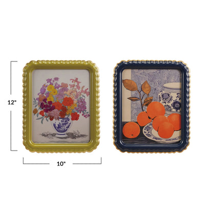 Scalloped Photo Frame w/ Gold Finish Edge