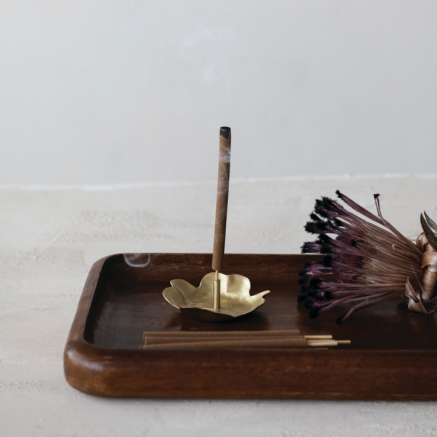 Brass Flower Shaped Incense Holder