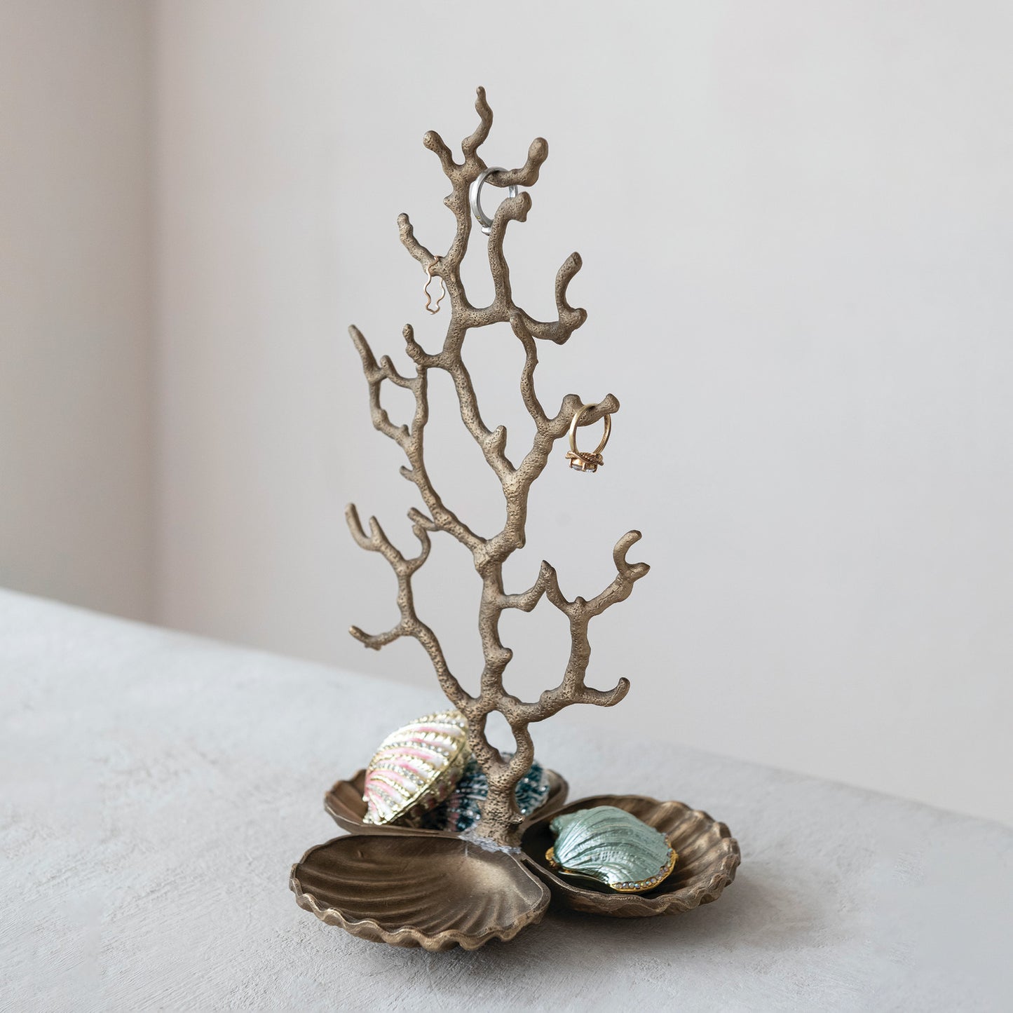 Metal Coral Shaped Jewelry Holder