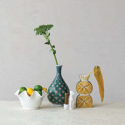 Palmera Patterned Stoneware Vase