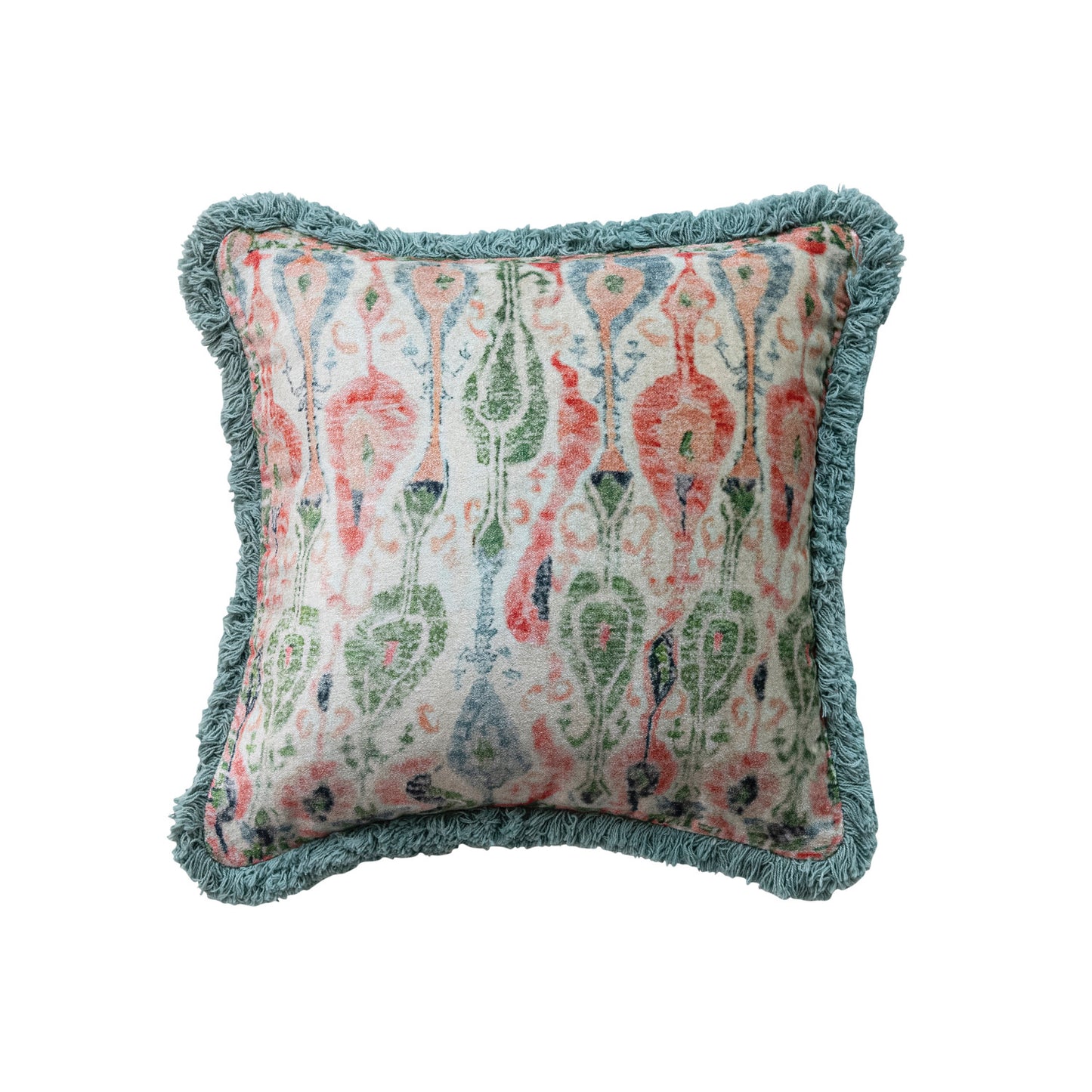 Spring Dream Velvet Pillow w/ Eyelash Fringe