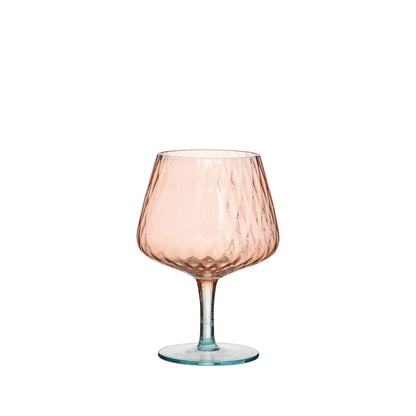 Blush & Blue Two-Tone Fluted Wine Glass