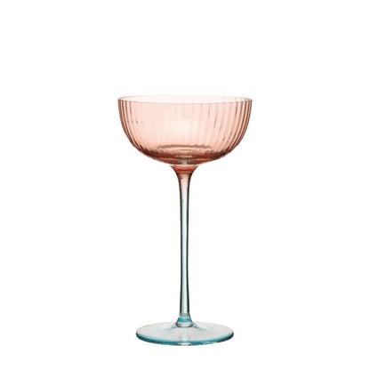Blush & Blue Two-Tone Fluted Wine Glass