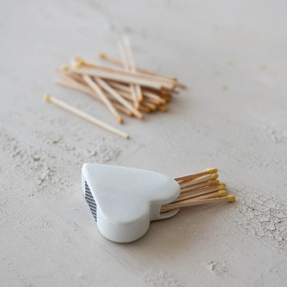Heart Shaped Match Holder with Striker