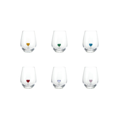 Inner Heart Stemless Wine Glass