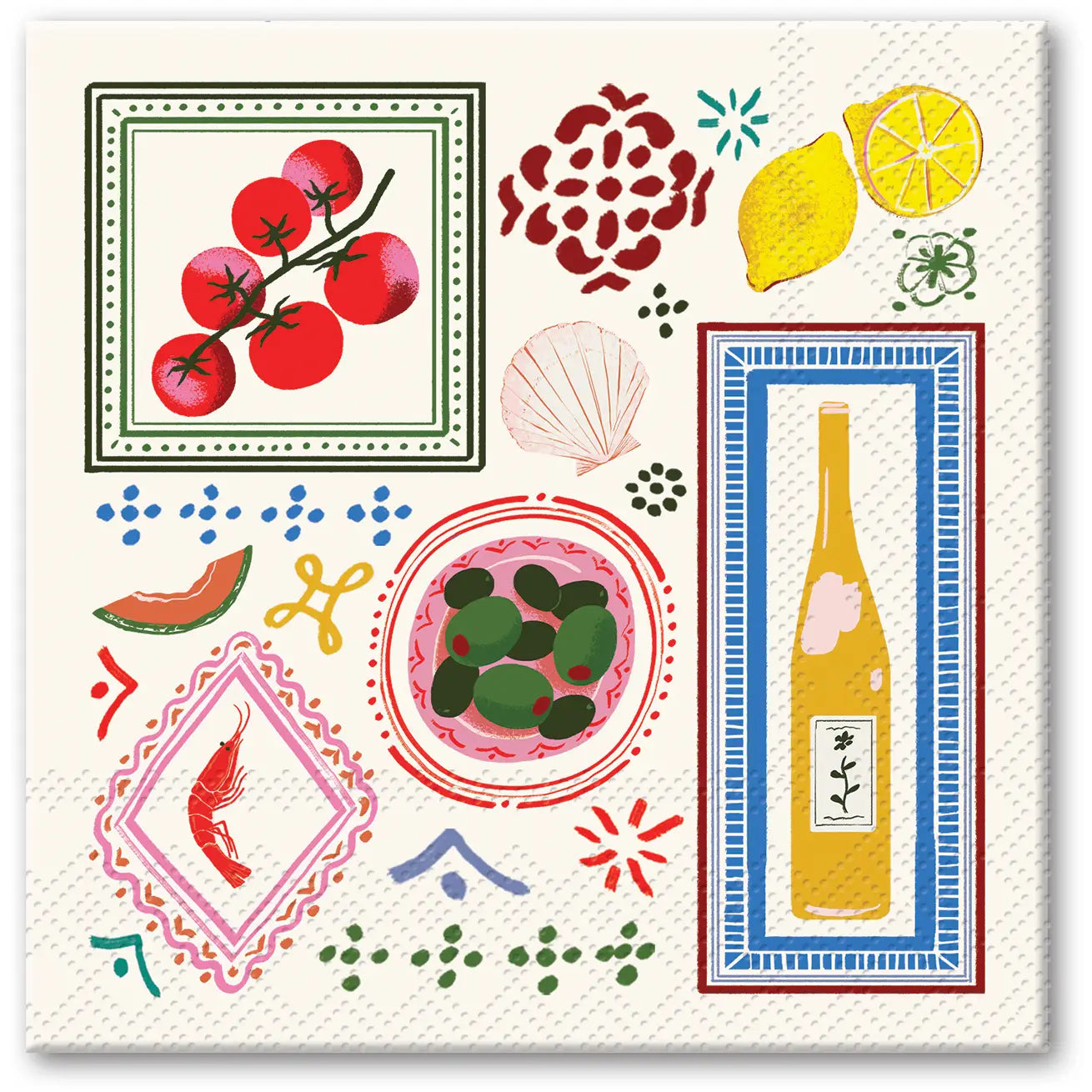 Mediterranean Destinations Beverage Napkins