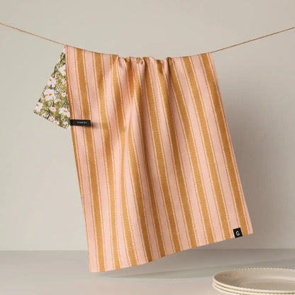 Daisy Stripe Luxe Kitchen Towel