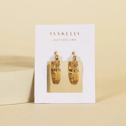 Gold Hoops - Textured