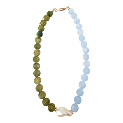 Miles Beaded Necklace with Pearl Accent