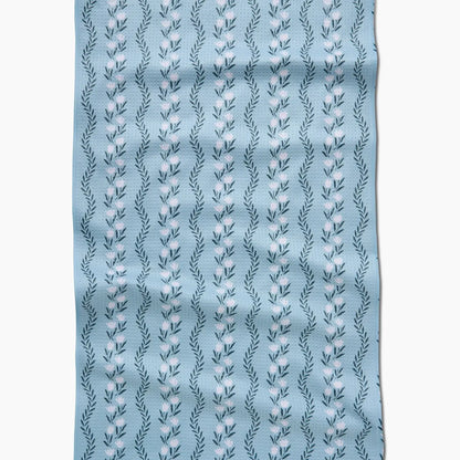 Vintage Floral Stripe Tea Towel