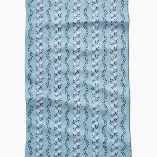 Vintage Floral Stripe Tea Towel