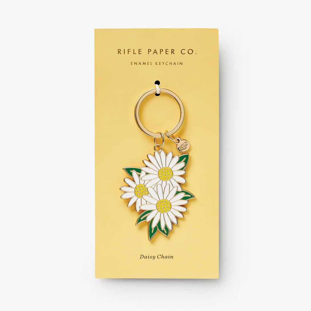Daisies Enamel Keychain