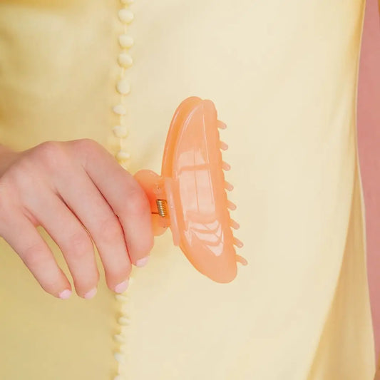Jelly Peach Claw Clip