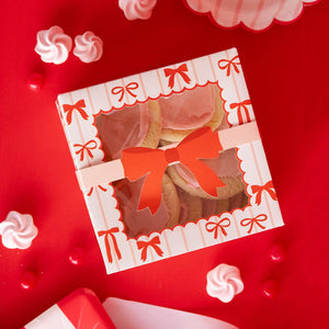 Red and Pink Bows Cookie Box