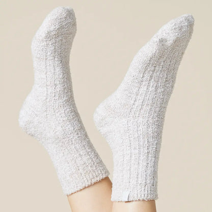 Cozy Marshmallow Crew Socks with Grippers