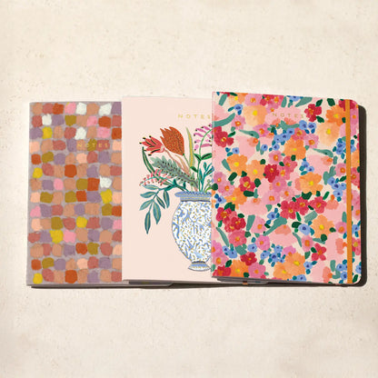 Market Flowers Sewn Trio Notebook Set