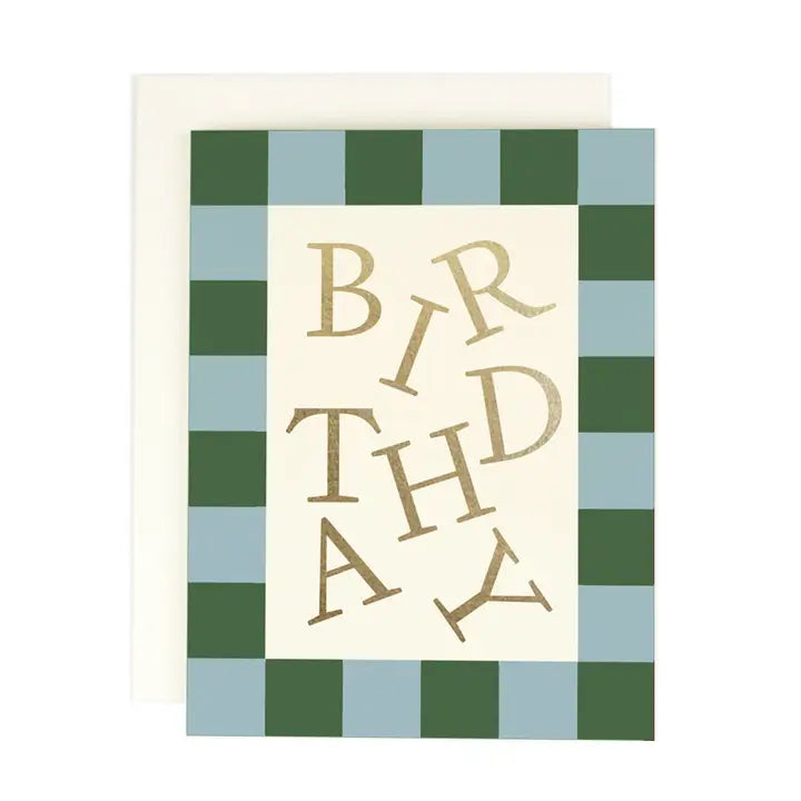 Check Edge Birthday Card