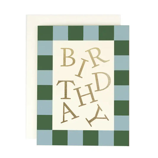 Check Edge Birthday Card