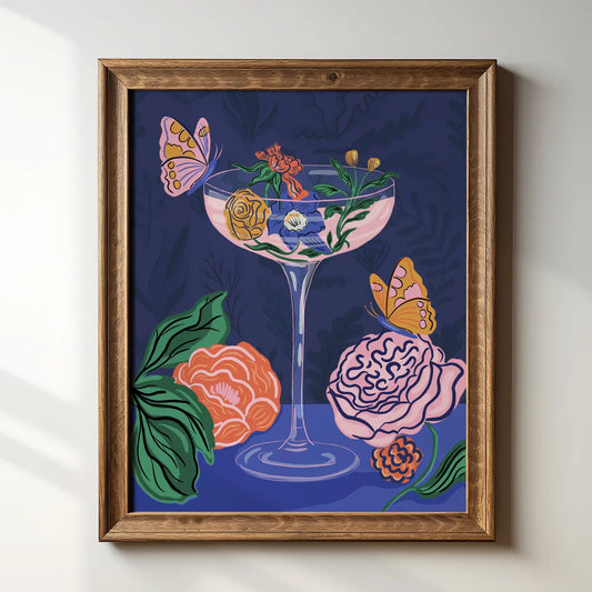Coupe Glass Still Life Art Print