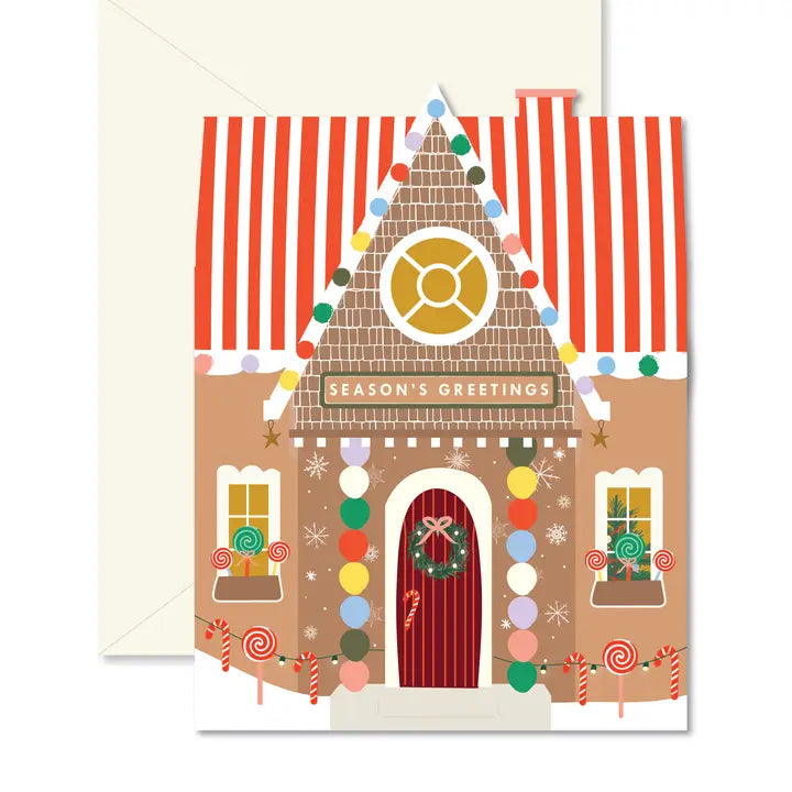 Gingerbread House Die-Cut Card