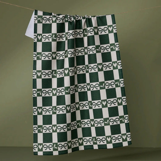Elf Gingham Tea Towel