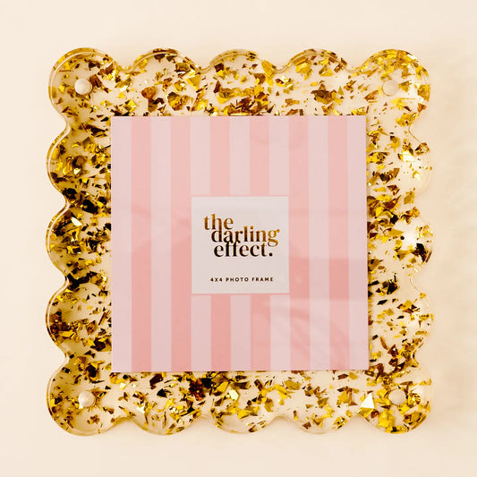 Confetti Square Scalloped Acrylic Frame