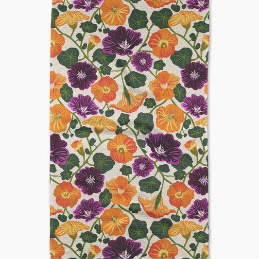 Nasturtium Garden Tea Towel