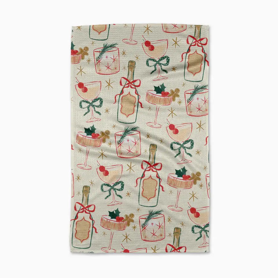 Christmas Cocktails Tea Towel