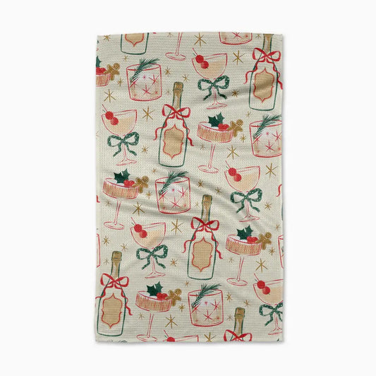 Christmas Cocktails Tea Towel