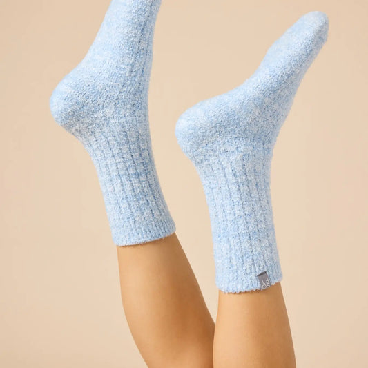 Cozy Marshmallow Crew Socks with Grippers