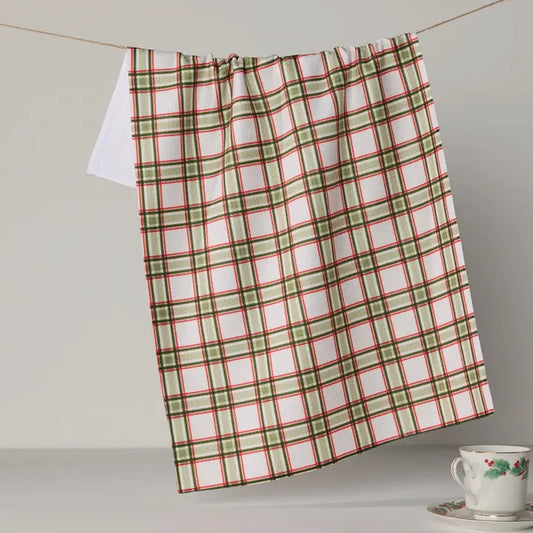 Stocking Plaid Tea Towel