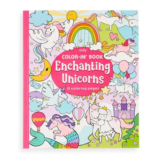 Color-in' Book: Enchanting Unicorns Coloring Book