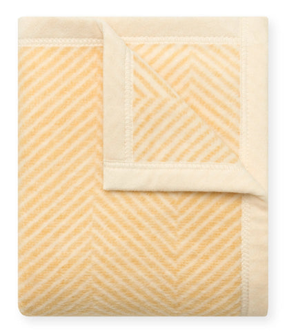 ChappyWrap Harborview Herringbone Butter Yellow Blanket