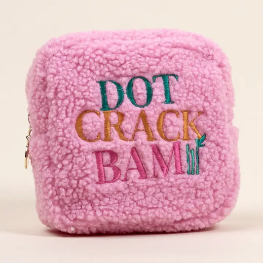 Dot Crack Bam Square Teddy Pouch