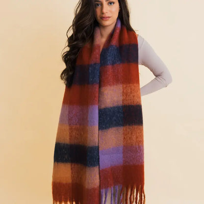 Cozy Breeze Oversized Fringe Scarf