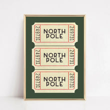 Load image into Gallery viewer, North Pole Ticket Art Print
