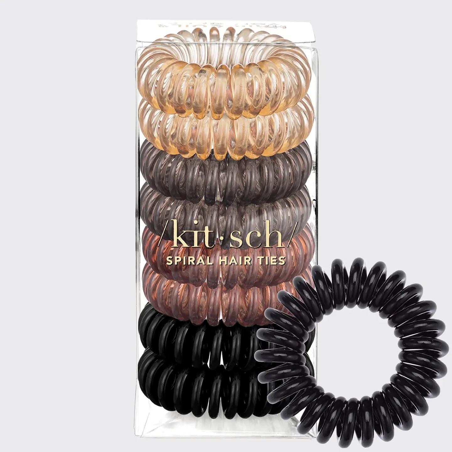 Kitsch Spiral Hair Ties 8 Pack