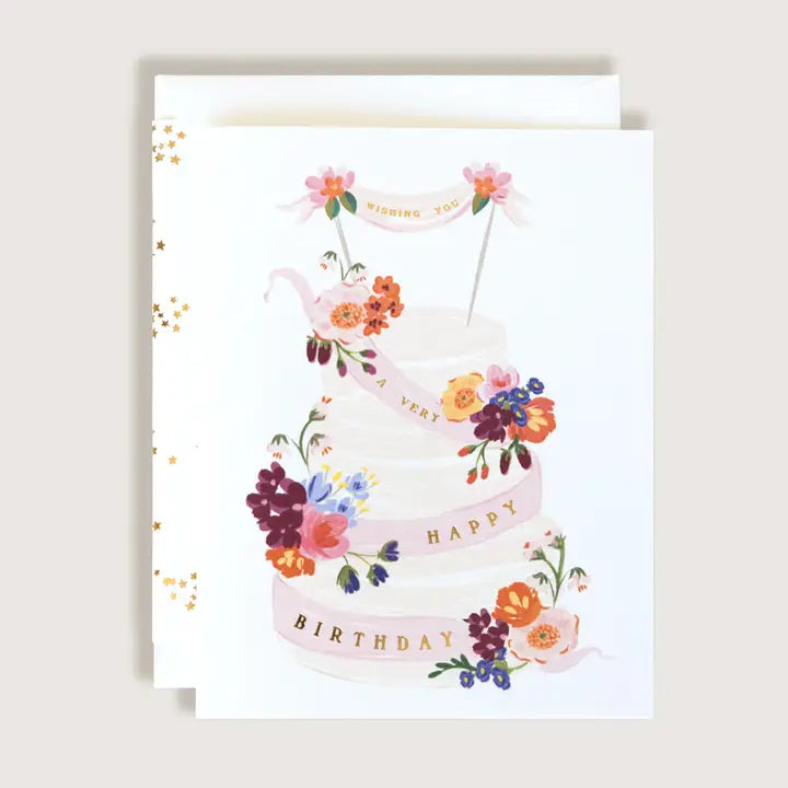 Wishing You A Happy Birthday Cake Card