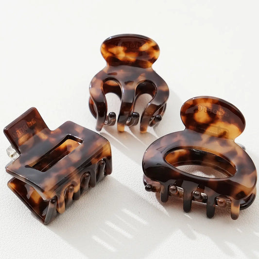 Deep Tortoise Mini Assorted Claw Clips