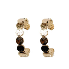 Load image into Gallery viewer, Hammered Gold Scalloped Hoop Earrings
