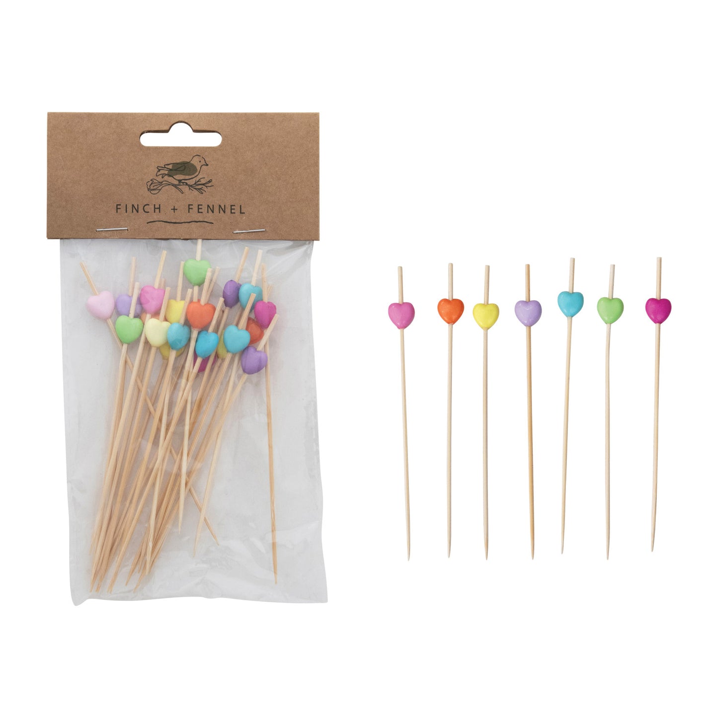 Single Use Picks w/ Heart Shaped Handles
