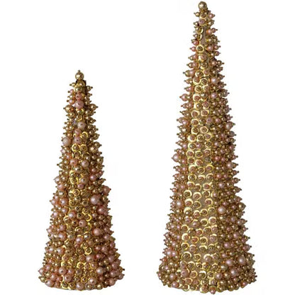 Faux Pearl & Glass Beaded Trees with Sequins