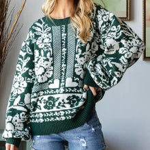 Load image into Gallery viewer, Garden Flower Knit Sweater
