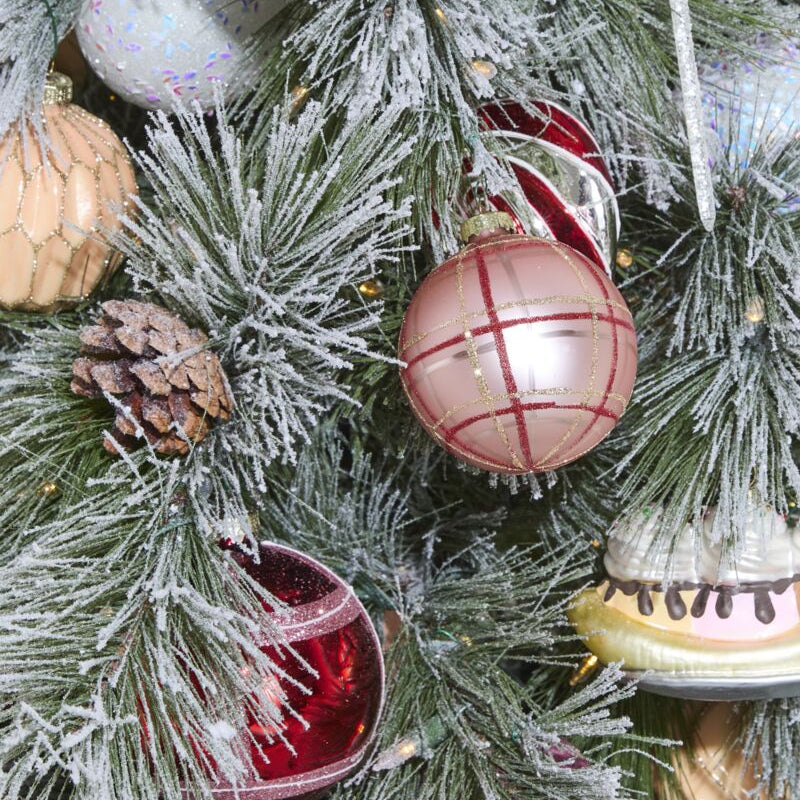 Glitter Plaid Ornament