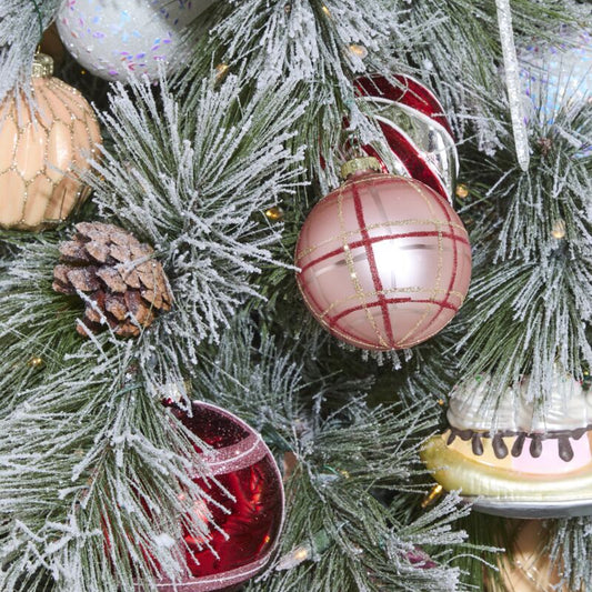 Glitter Plaid Ornament