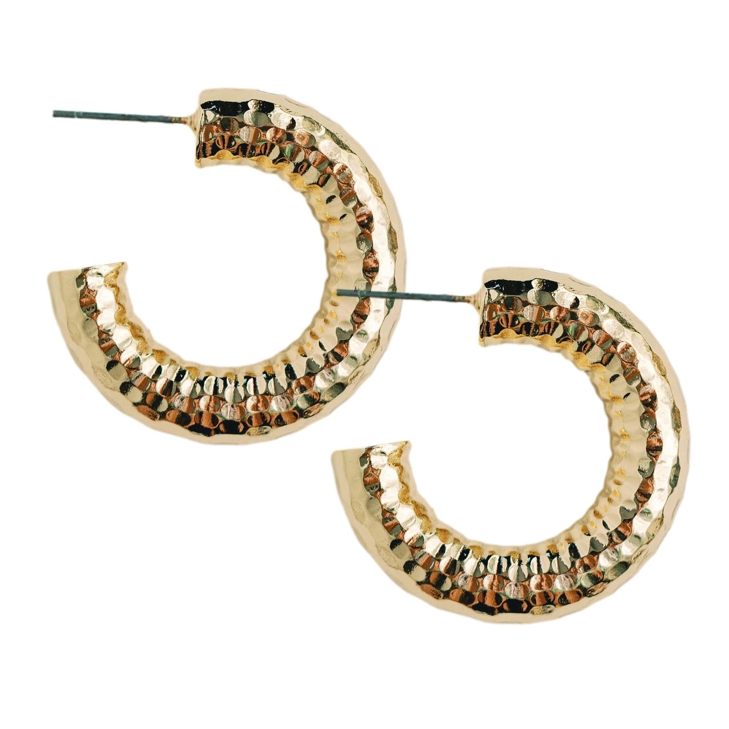 Hammered Gold Vintage Hoops