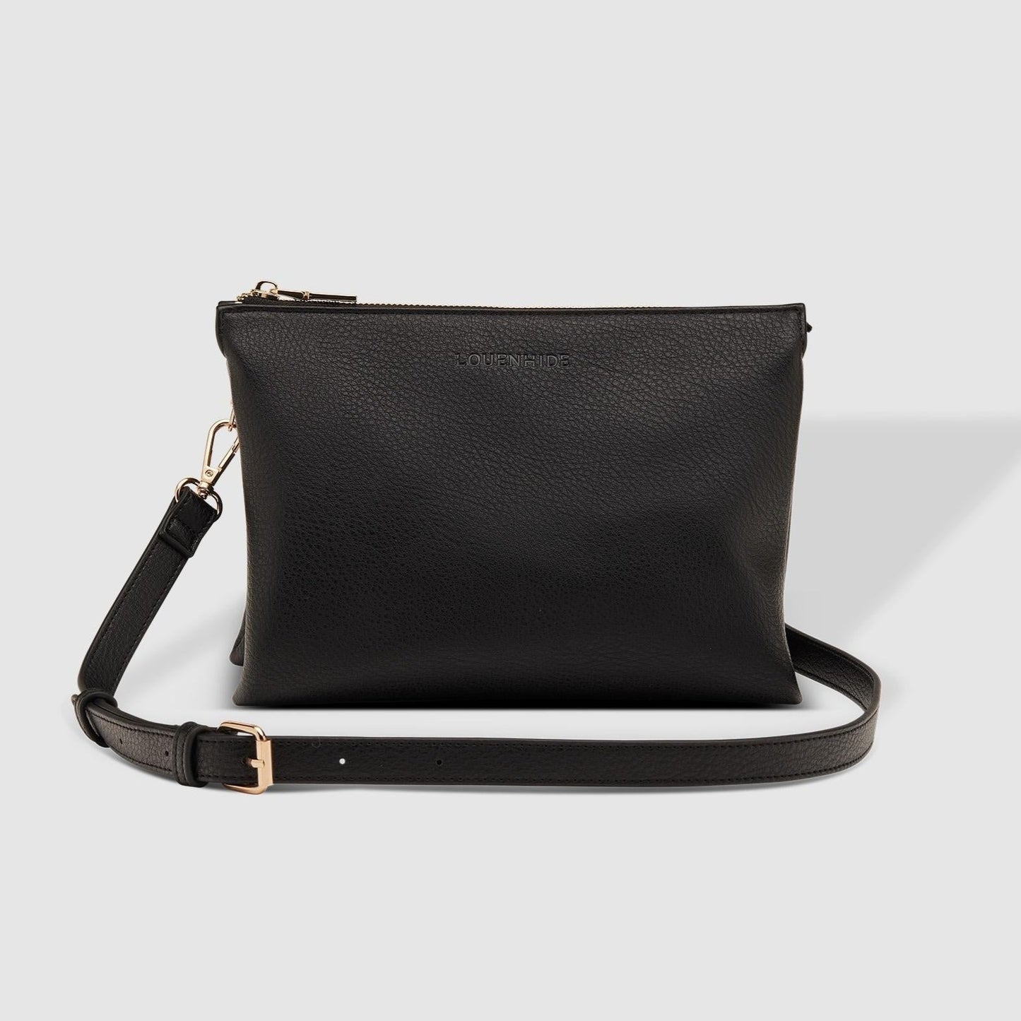 black leather bag