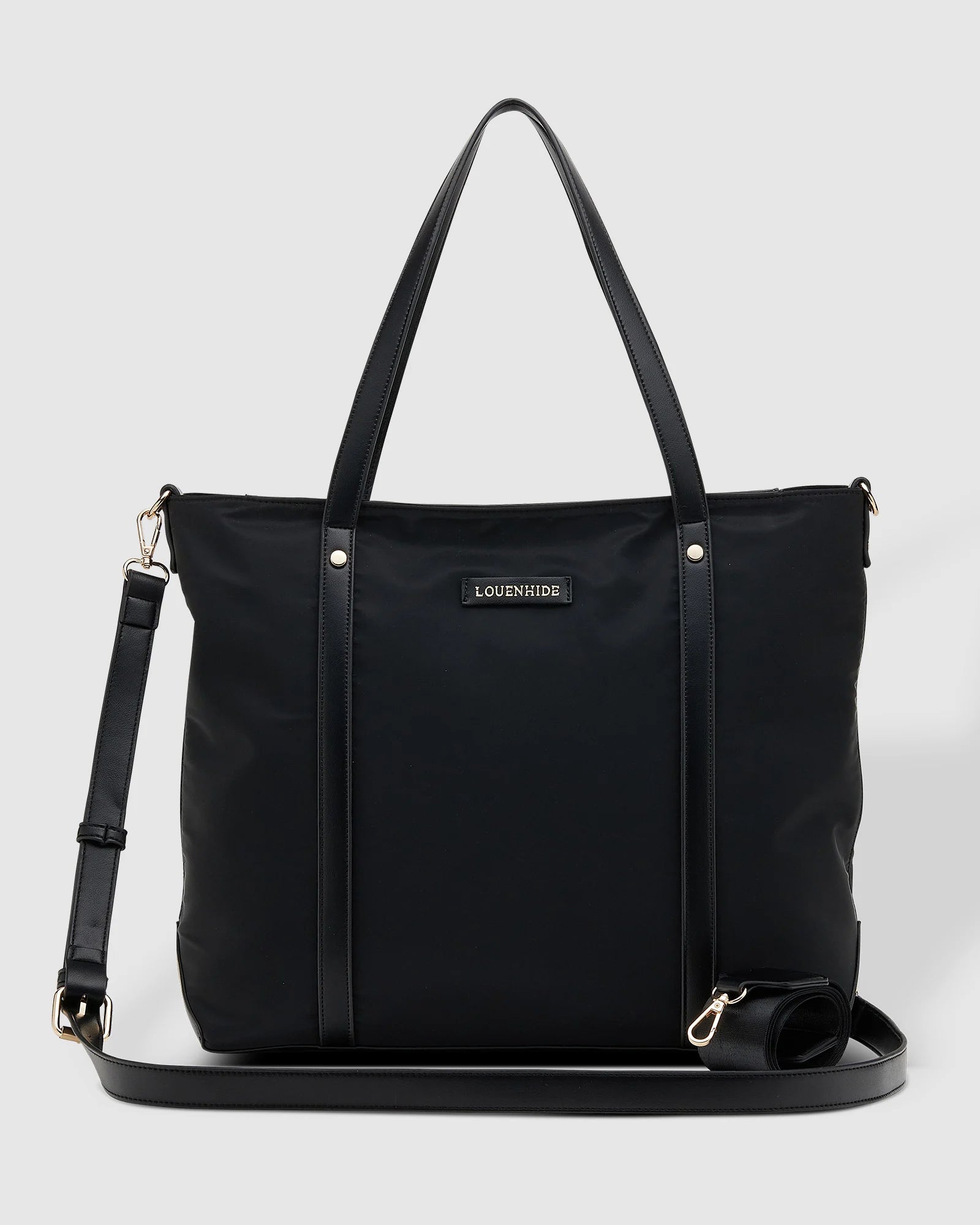 black nylon travel tote bag Nora Nylon Travel Tote